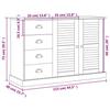 VidaXL Buffet avec tiroirs VIGO 113x40x75 cm gris bois massif de pin 353189