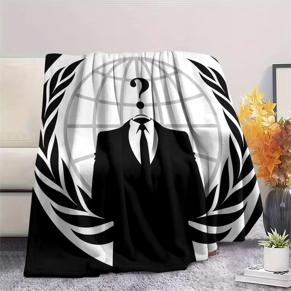 Anonymous  Print Flannel Blanket, High quality Comfortable for All Seasons, Home Decor, Warmth and Comfort