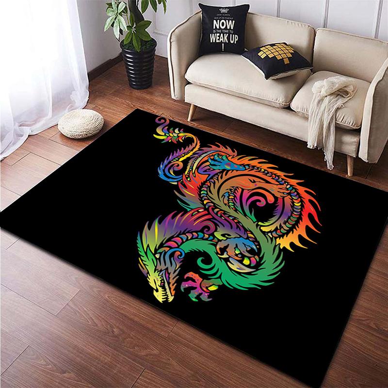 Chinese Dragon Art Printed Carpet for Living Room Large Area Rug Soft Mat E-sports Chair Carpets Alfombra Gifts Dropshopping