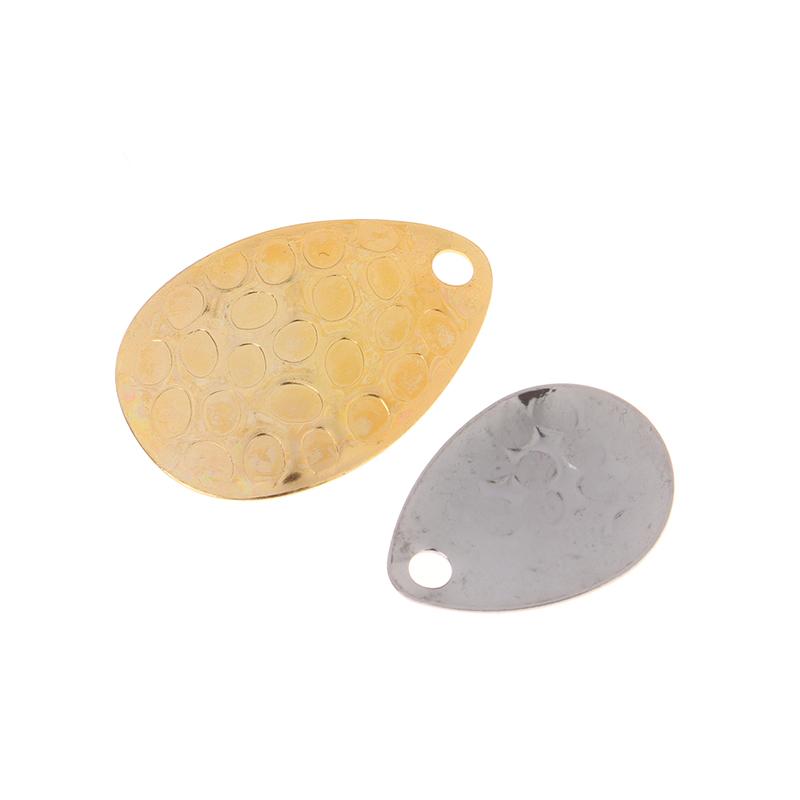20Pcs Fishing Spinner Blades Metal Waterdrops Shape Spoons Plaice For Tackle Craft Bait Tool Lure Diy Hard Bait Accessories