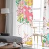 Easter Egg Bunny Flowers Tulle Curtains For Living Room Sheer Curtain For Bedroom Kitchen Blinds Voile Curtains