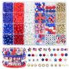 4th of July DIY Bracelet Making Kit, Patriotic Star Beads Set, Independence Day Jewelry Craft Supplies, Handmade Gift for Adults Kids