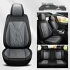 Universal Full Leather Car Seat Covers for All Seasons - Five Seats, Full Coverage with Backrest Cushion