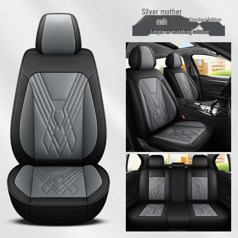 All-Season Universal Leather Car Seat Cover with Full Coverage