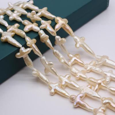 Barocke Perle, natürliche Süßwasserperle, kreuzförmige Perlen zur Schmuckherstellung für DIY-Armbänder, Ohrringe, Halskettenzubehör