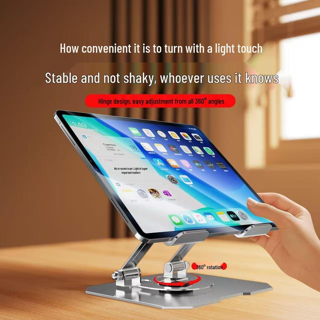 360° Metal Laptop and Tablet Stand with Cooling Support for Office and Gaming