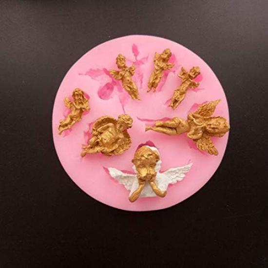 8 Fairy Sizes Shapes Angel Baby 3D Wing Silicone Mold Tools for Make Chocolates Hard Candies Desserts Ice Candles Soap Baking Cake Decor