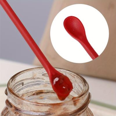 Food Grade Silicone Double-Headed Spatula,Long Handle Pointed Baking Jam Spreader,Cooking Scraping Spoon Combination Tool