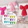 Pack of 6 Durable Efficient Plastic Large Wall Bows Designed for Long Time Celebration and Event Decors Applications