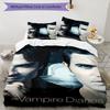 3pcs The Vampire Diaries4 Design Cover Set - HD Printed Bedding with 1 Cover and 2 Pillowcases - Perfect for Home and Dorm Decor