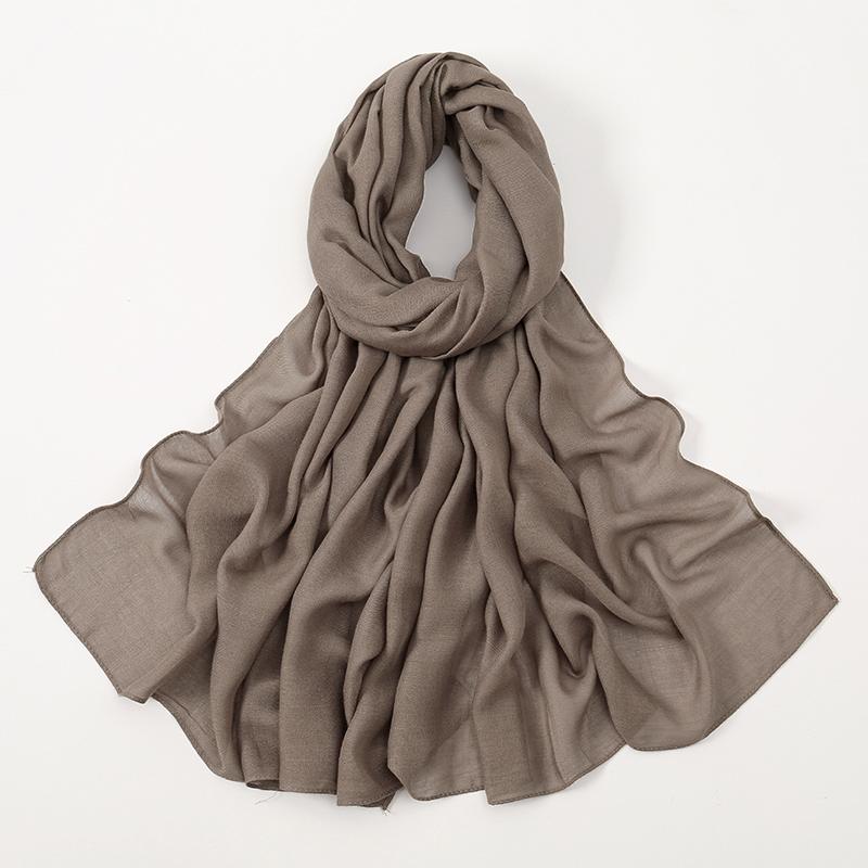 New Muslim Modal Hijab Rayon Cotton Shawls For Women Plain Scarf Big Size Headscarf Wraps Islamic Turban Headband 170*75cm
