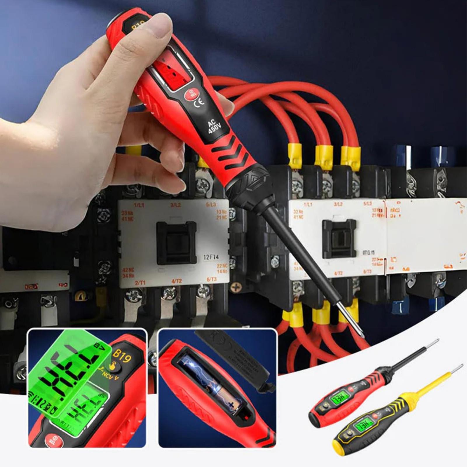 

Intelligent Non Contact Voltage Tester - Safe & Efficient Electrician s Tool, 2-in-1 High Torque Strong Magnetic Screwdriver One Size