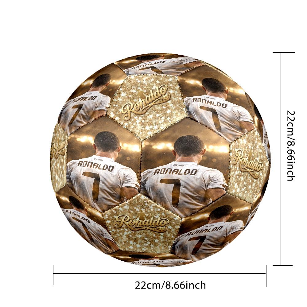 Ronaldo's Legacy Madrid Size 5 Soccer Ball Machine Sewn Indoor/Outdoor Universal Football Soccer Accessory Distinctive Home Decor And Party Gift