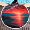 Sunrise Natural Scenery Round Beach Towel, Absorbent Quick Dry Sand Free Towel for Bathroom Pool Surf Travel Outdoor Meditation