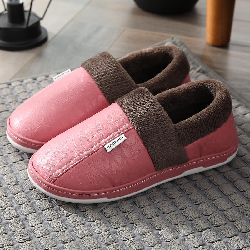 Cotton Slippers Down Couple Autumn and Winter Bag Heel Cotton Slippers Indoor Cotton Shoes Home Use Thickened Warm
