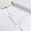 Playful Dolphin Love Bowknot Phone Strap Elegant Dolphin Bowknot Heart Phone Strap Resin Key Rings Charm Camera Pendant