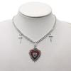 Retro Gothic Halloween Heart Pendant Necklace - European and American Fashion Style