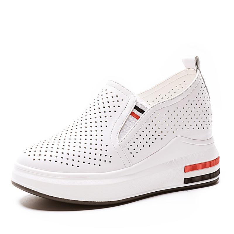 

Autumn women s shoes new inner height increase breathable punching casual sports shoes student shoes women 40