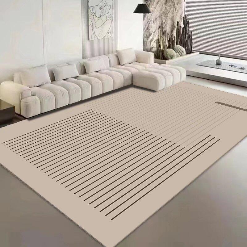 Modern Style Living Room Decoration Line Carpet Fluffy Soft Rugs for Bedroom Abstract Design Rug Home Nordic Thickened Floor Mat