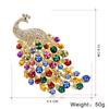 Extra Large Peacock Brooch with Colorful Crystal Rhinestones, Peacock Brooch Jewelry, Brooch Accessories, 1PCS Birthday Gift