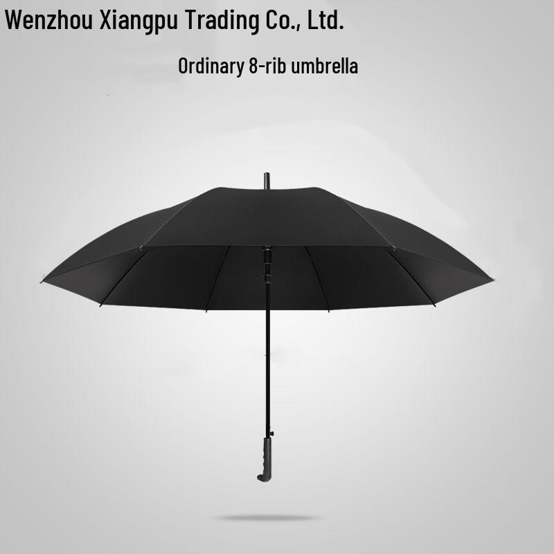 Автоматический ветрозащитный зонт с длинной ручкой, 24 ребра, очень большой