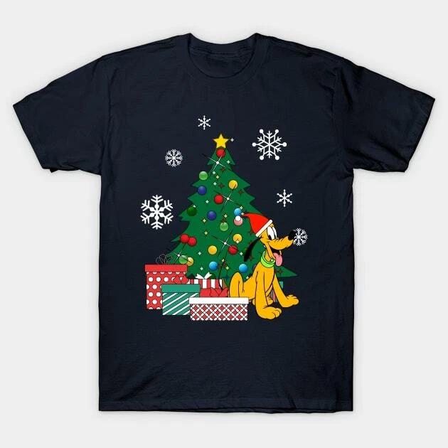Pluto Around The Christmas Tree Made in Australia T-Shirt L