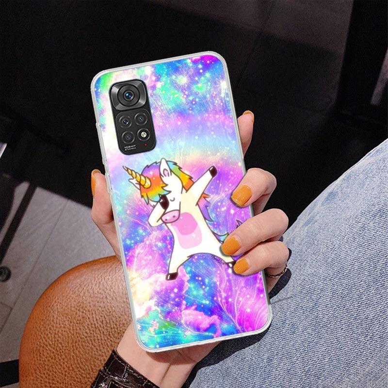 Pink Unicorn Rainbow Phone Case For Xiaomi Redmi Note 15 14 13 12S 12 11 Pro Plus 14S 11S 11E 10 10S 11T 5G Personalized Cover R