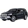 Diecast 1/24 Mercedes Benz Maybach GLS600 SUV Luxury Car Alloy Model Shops Sell Ornaments Sound Light Children Toy Gift for Kids