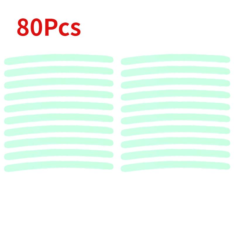 80Pcs Car Wheel Hub Reflective Sticker Night Safe Driving Tire Rim Luminous Decal Stickers Auto Motorcycle Styling Decor Decals