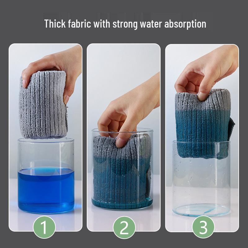 Thick Double-Layer Absorbent Flat Mop Cloth Replacement - No-Shed Wiping Cloth for Floor Cleaning