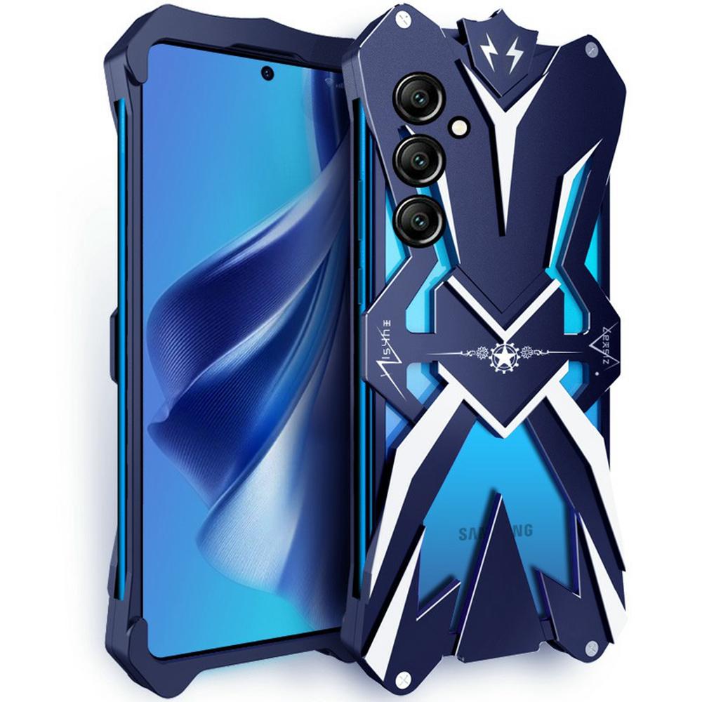 

For Samsung Galaxy S24+ Case Shockproof Aluminum Alloy Phone Back Cover Style A