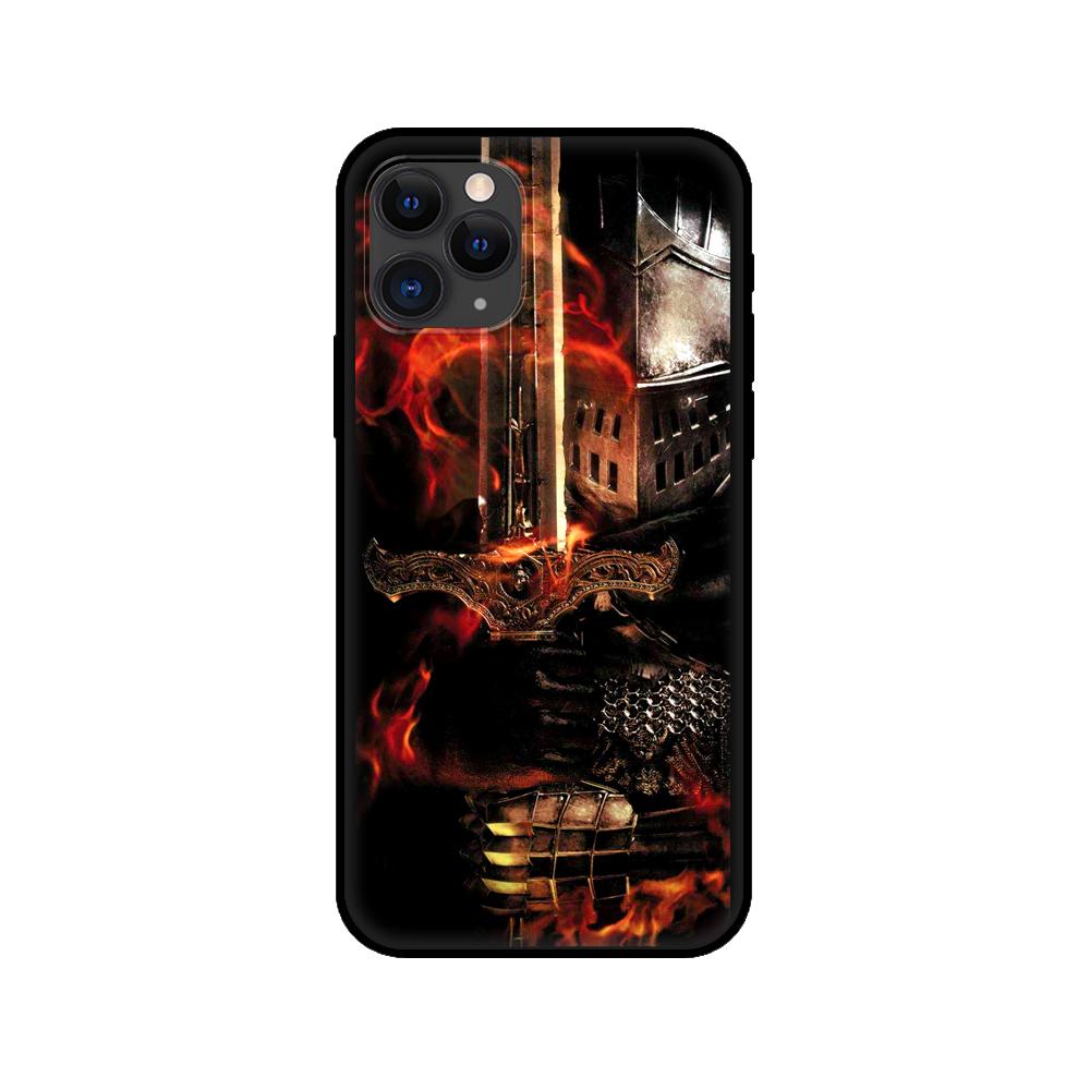 Black tpu case for iphone 5 5s se 2020 6 6s 7 8 plus x 10 XR XS 11 12 mini pro MAX back cover Praise the Sun Dark Souls