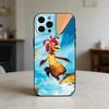 Funny Chicken Joe Surf     Phone Case For iPhone 17,16,15,14,13,12,11 Plus,Pro,Max,Mini Silicone Black Soft Cover