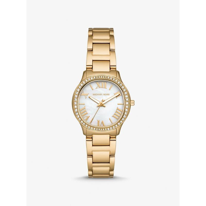 

Мини-часы Michael Kors Sage с паве, золотистого цвета, MK4822 золотой