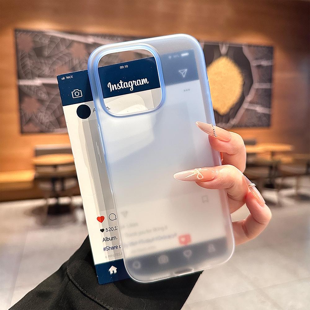 Transparent Gradient Matte Phone Case For For Iphone 16 15 14 13 12 Pro Max Plus Ultrathin Shockproof Bumper Cases Cover