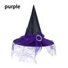 Halloween Hat Witch Decoration Props Adult and Child Cosplay Witch Mesh Headdress Magic Hat