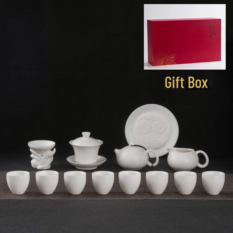 

Tea Xun Sheep Fat Jade Porcelain Tea Set