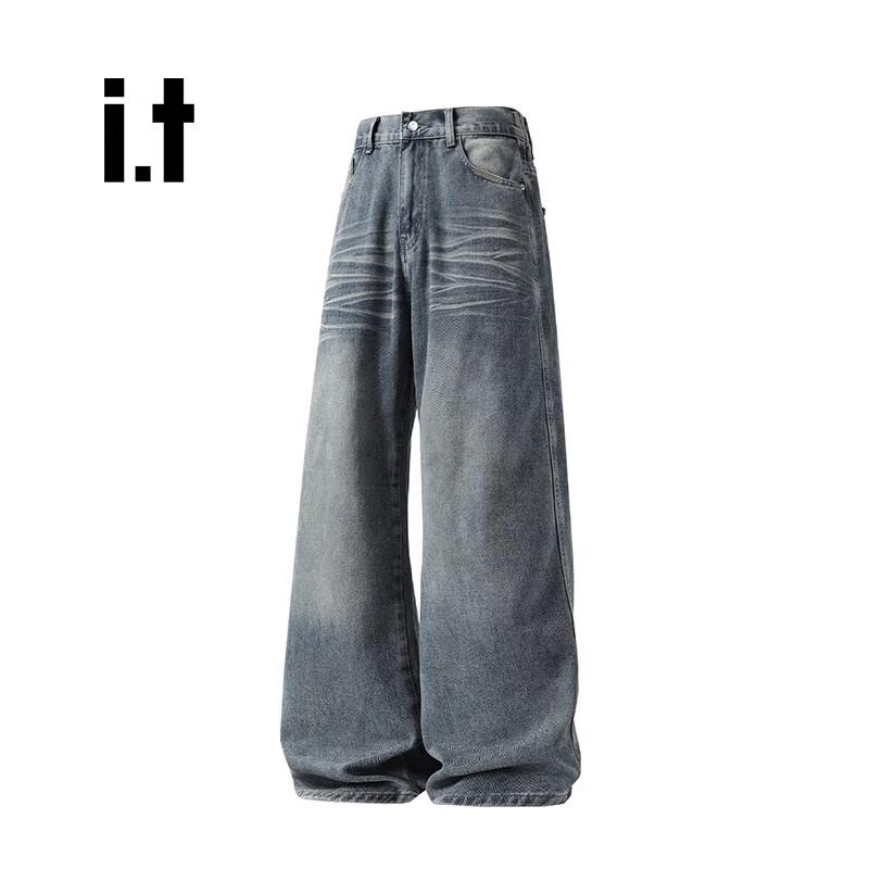 Izzue Unisex Loose Straight Wide Leg Jeans