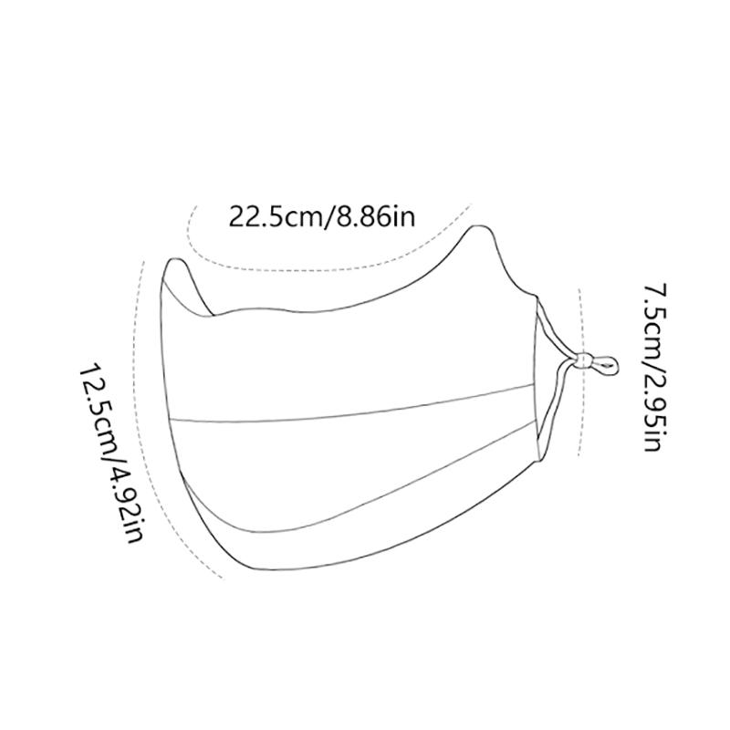 Breathable Ice Silk Sunscreen Face Mask Outdoor Sports Anti-Uv Face Mask Head Scarf With Adjustable Buckle Driving Riding Mask