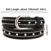 PU Leather Punk Style Belt Needle Buckle Rivet Decorative Belt Women's Waist Belt  for Women's Wear