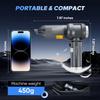 4-in-1 Rechargeable Car Vacuum Cleaner with LED Light & Multi Nozzles – High Power, Portable, for Car, Home, Office