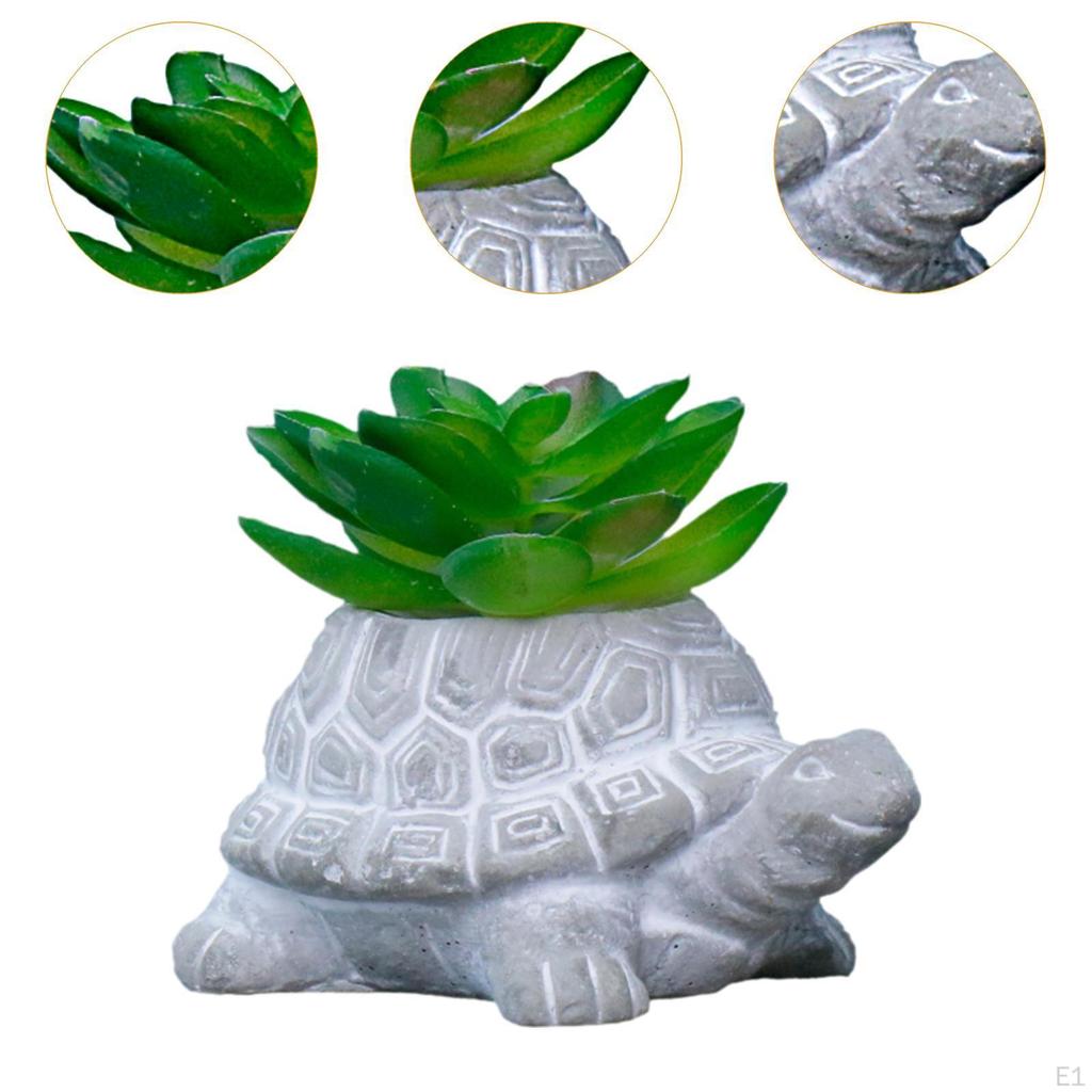 Turtle Planter Pot Simulated Home Decoration Cute for Housewarming Gift Farmhouse Tabletop