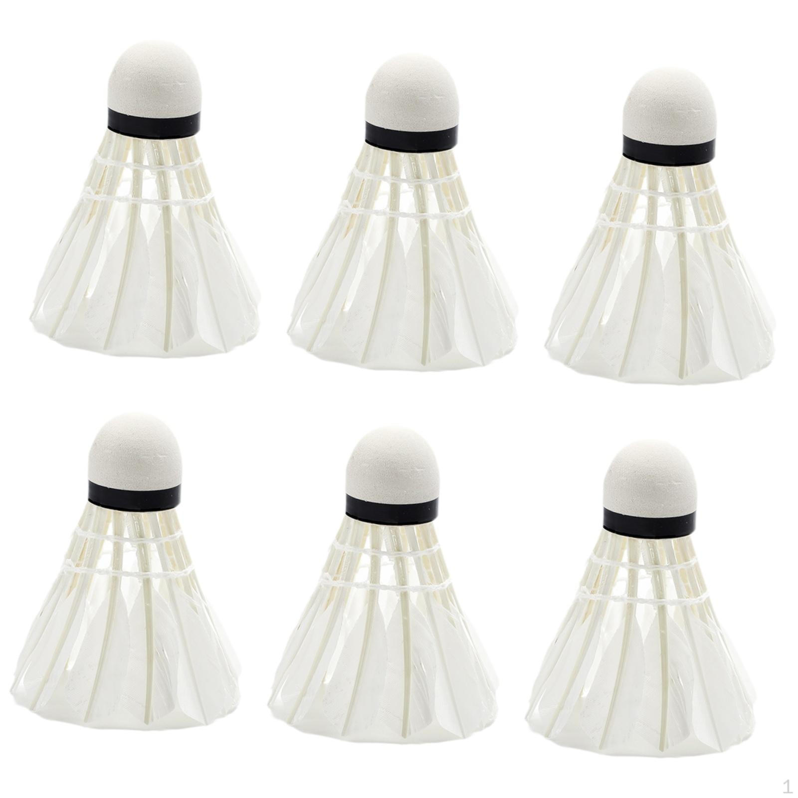 Badminton Birdie Training Shuttlecocks for Outdoor Exercise 6pcs
