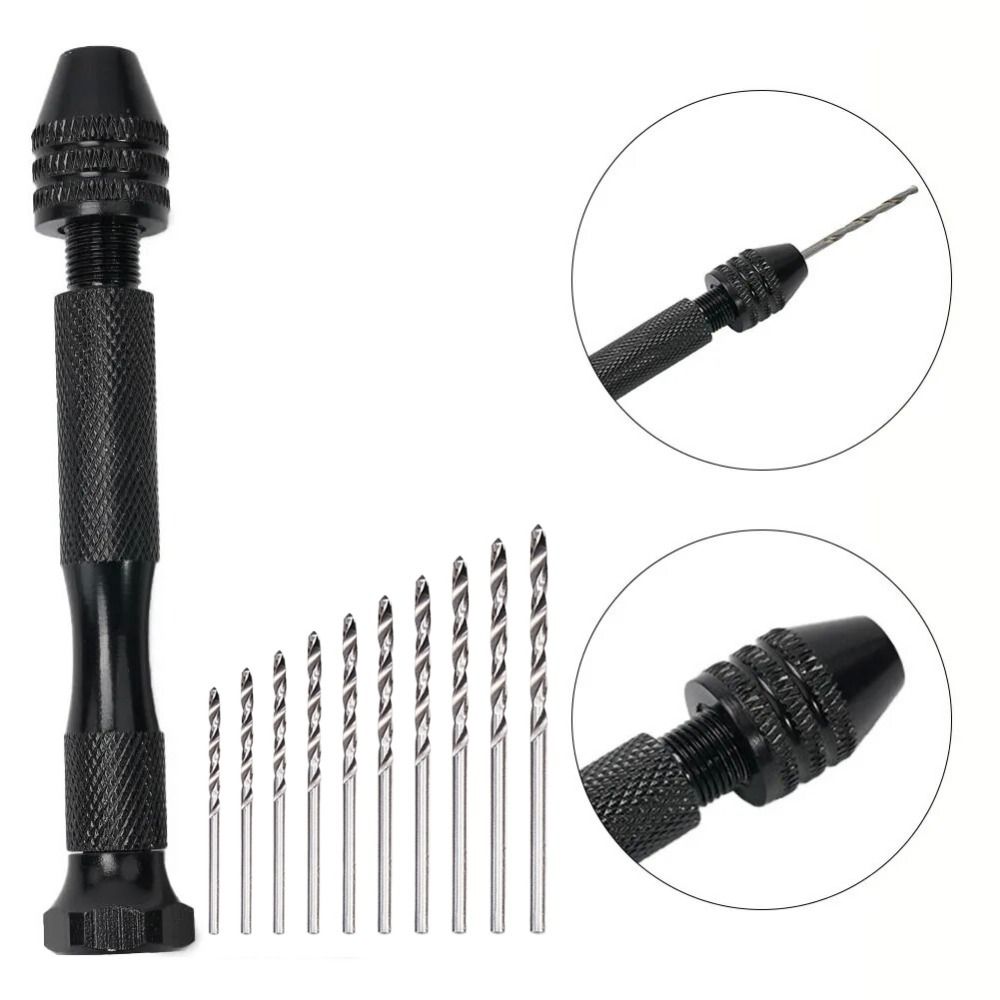 Pin Vise Hole Maker Micro Twist Mini Hand Drill Rotary Tool Hand Twist Drills Set  Jewelry Making