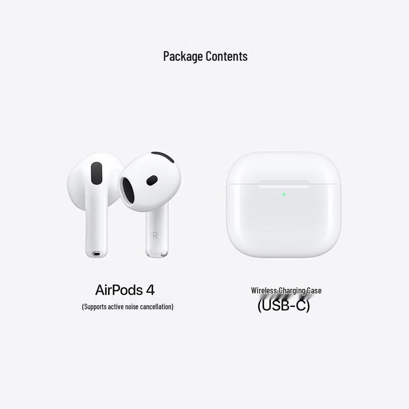 Apple AirPods 4 with Active Noise Cancellation and Wireless Charging Case (USB-C)