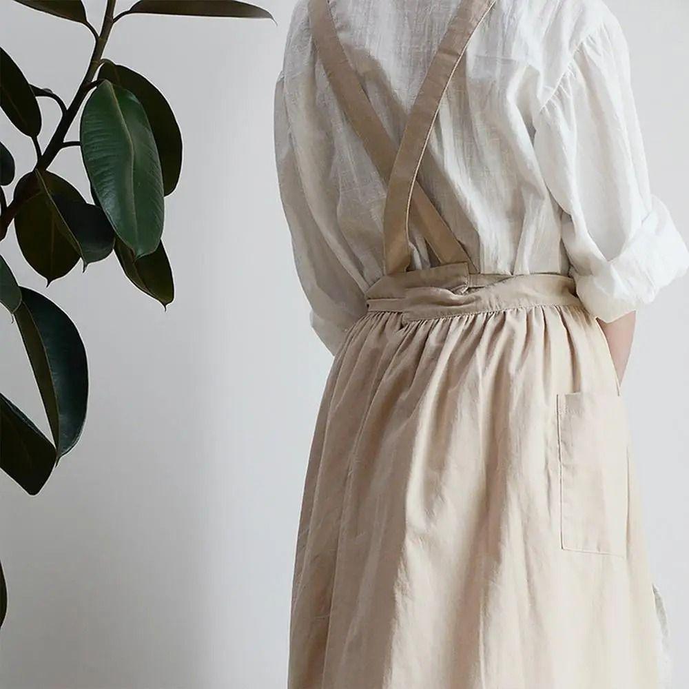 Adult/Children Kitchen Cooking Apron Solid Color Gardening Work Uniform Florist Apron  Florist Work