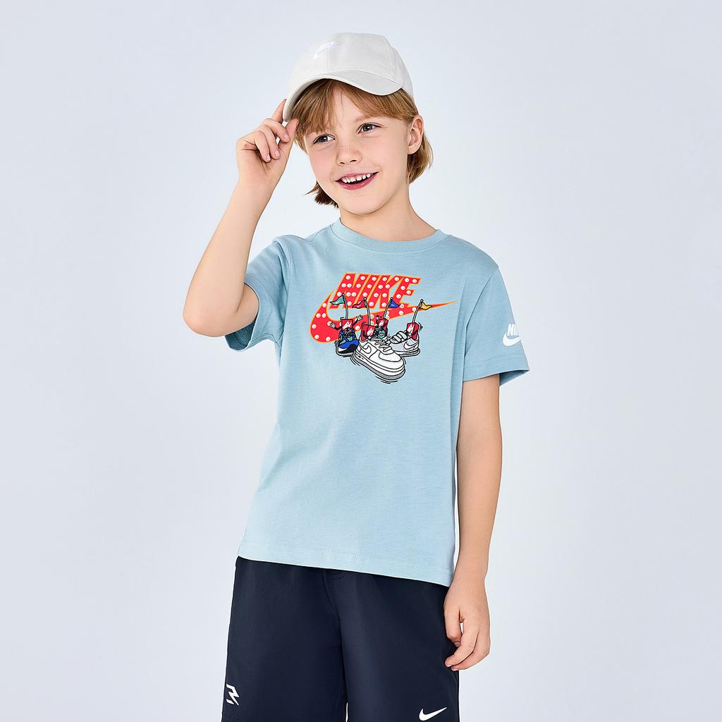 New Nike T Shirt Stratosphere Green Children Aged 3 7 Years Old NY2322068