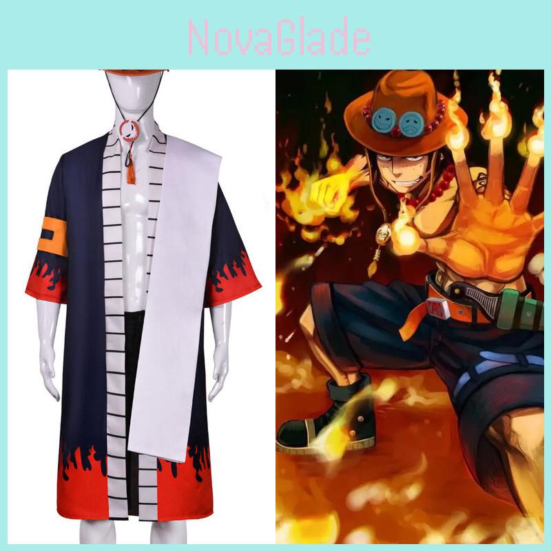 Costum Cosplay Portgas·d· Ace Pentru Adulți Uniformă Personaj One Piece Foarte Restaurată