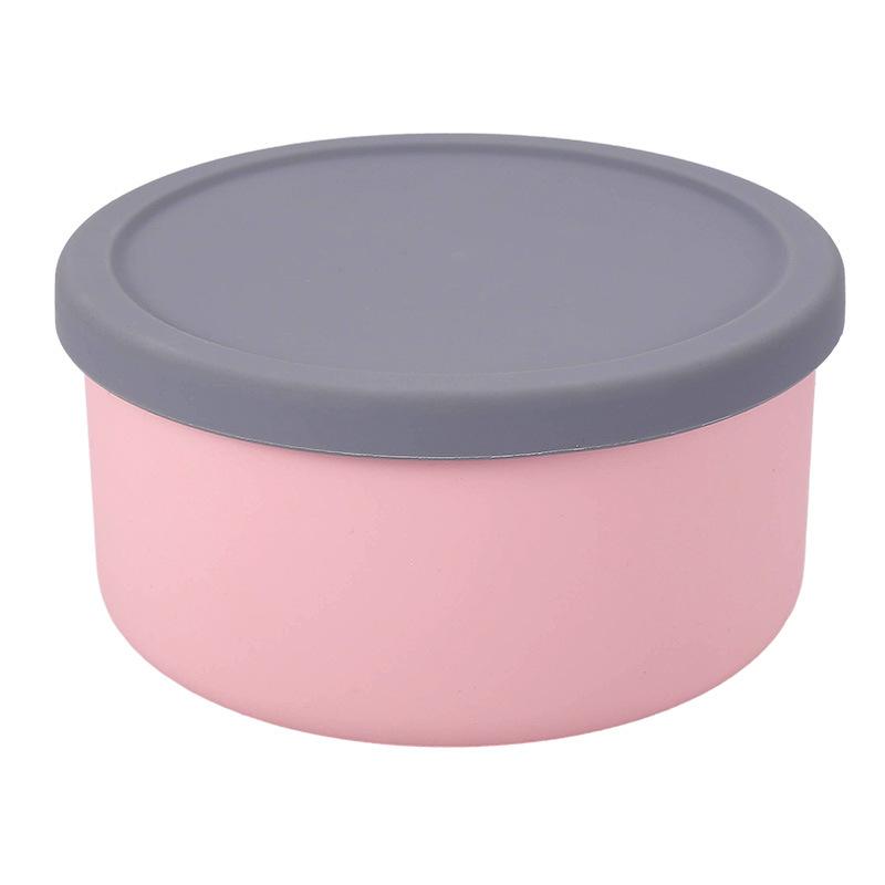 Силиконовая пищевая четкая круглая коробка для пикника с фруктами и овощами с крышкой коробка для обеда Bento в микроволновой печи 1300ml 1649₽