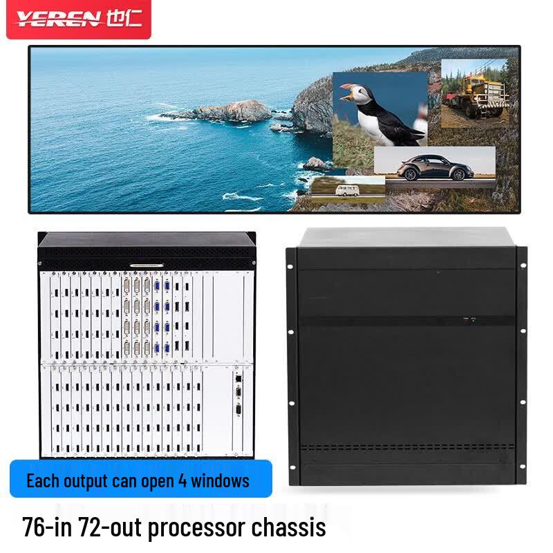 4-Window Video Splicing Processor Chassis